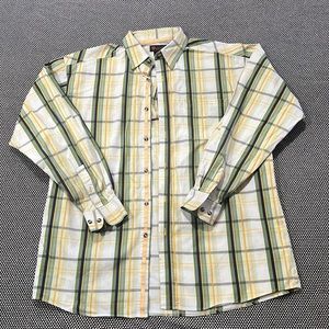 Ariat XL Green Yellow Purple Stripped Long Sleeve